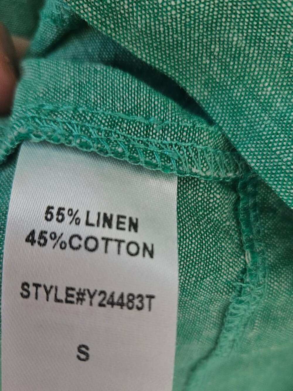 Tuckernuck Sea Green Crawford Mini Dress Linen Blend Ruffle SZ Small - Picture 8 of 12